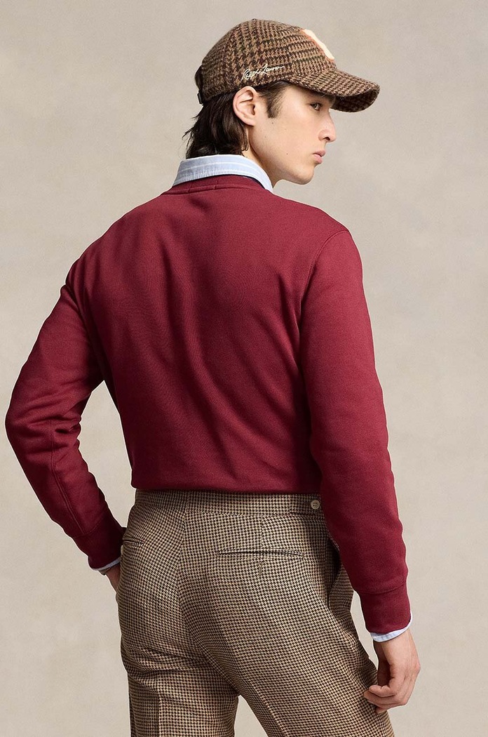 Mikina Polo Ralph Lauren 710953718 burgundské SS25
