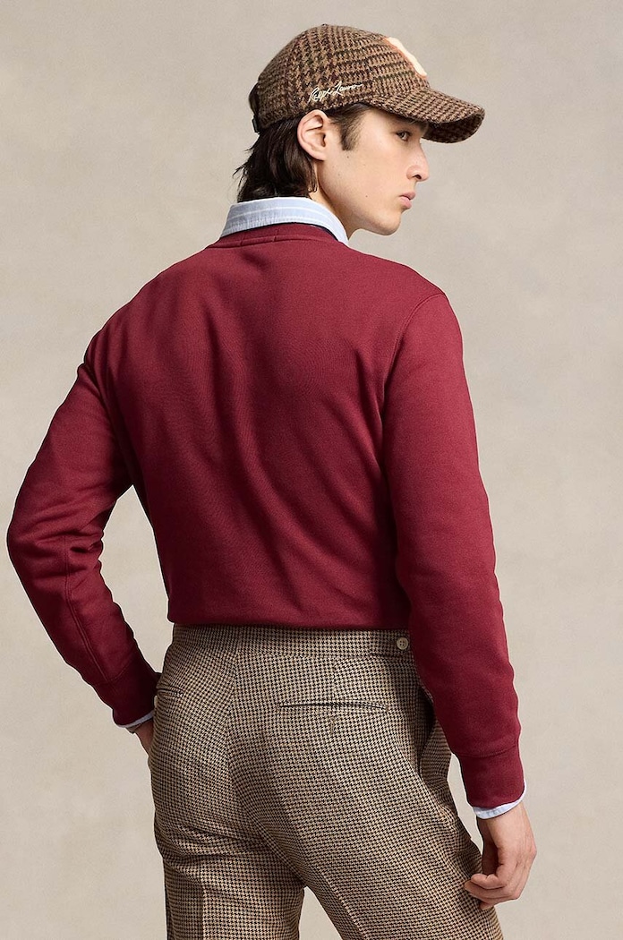 Mikina Polo Ralph Lauren 710953718 burgundské SS25
