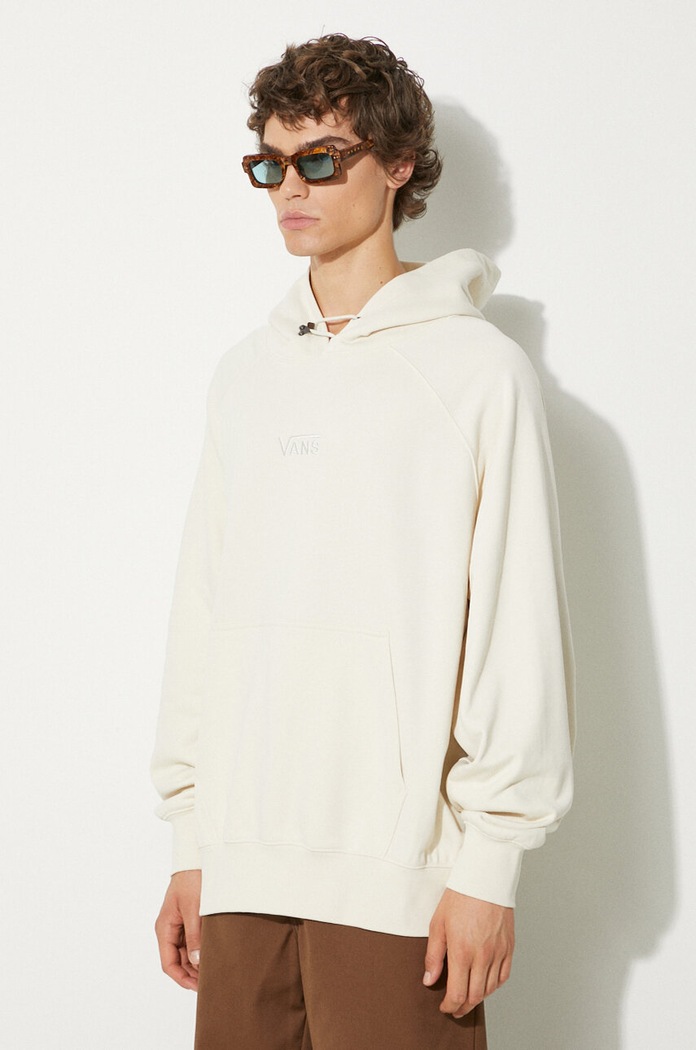 Памучен суичър Vans Premium Classics LX Hoodie Fleece бежов VN000GZ189F1