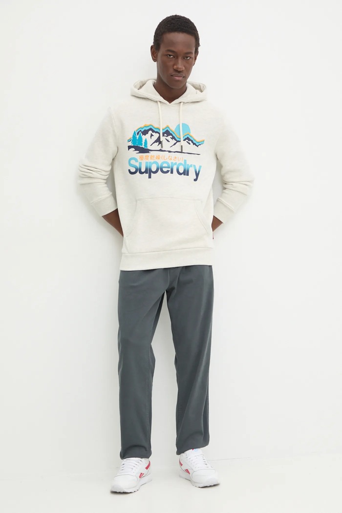 Mikina Superdry M2013708A.43D šedá AW24