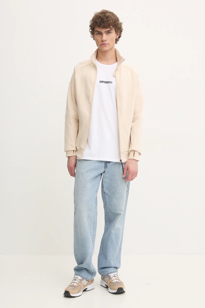 Mikina Superdry M2013960A.1YP béžová AW24