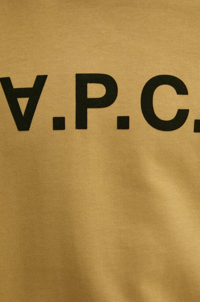 Хлопковая кофта A.P.C. sweat standard grand vpc GOTS COHBN.M27907 жёлтый