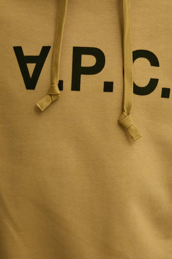 Хлопковая кофта A.P.C. hoodie standard grand vpc GOTS COHBN.M27908 жёлтый