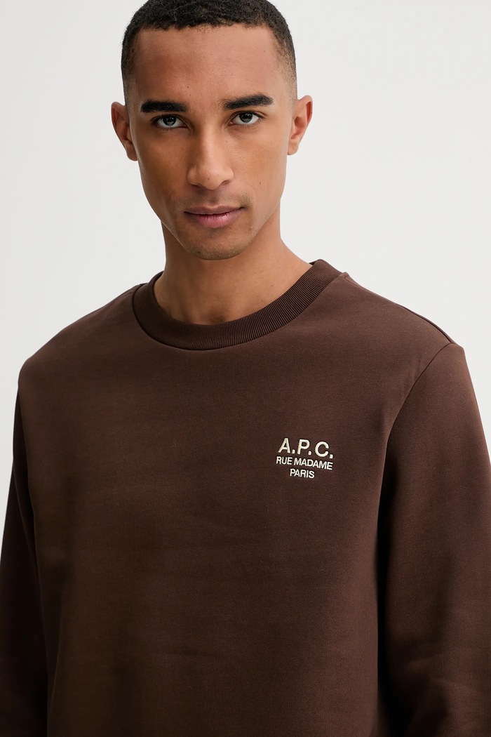 Mikina A.P.C. standard rue madame GOTS hnědá COHBV.M27913