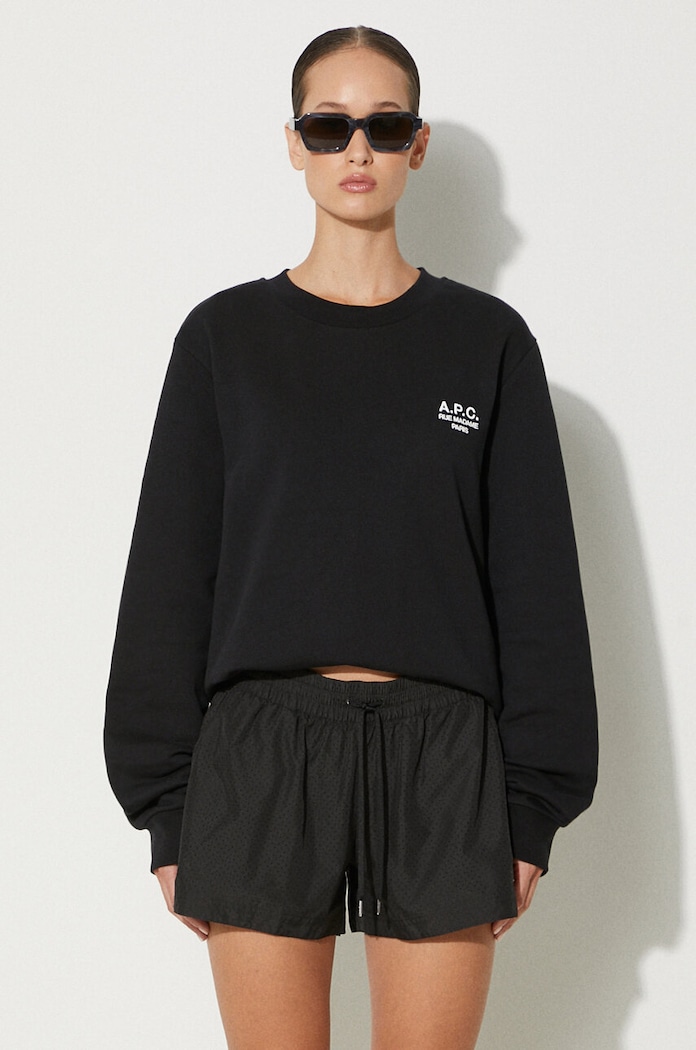 Dukserica A.P.C. standard rue madame GOTS natpis crna COHBV.M27913