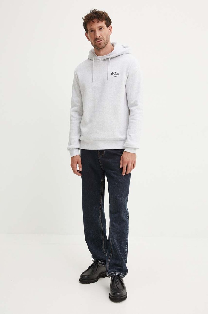 Mikina A.P.C. hoodie standard rue madame GOTS COHBV.M27914 šedá SS25