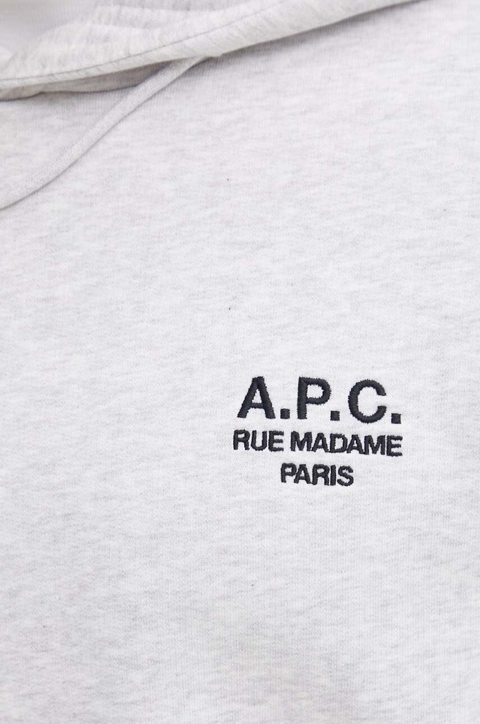 Mikina A.P.C. hoodie standard rue madame GOTS COHBV.M27914 šedá