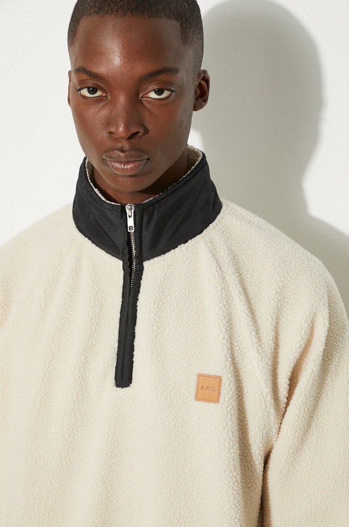 A.P.C. fleece sweatshirt sweat island PSAIF.M27845 beige