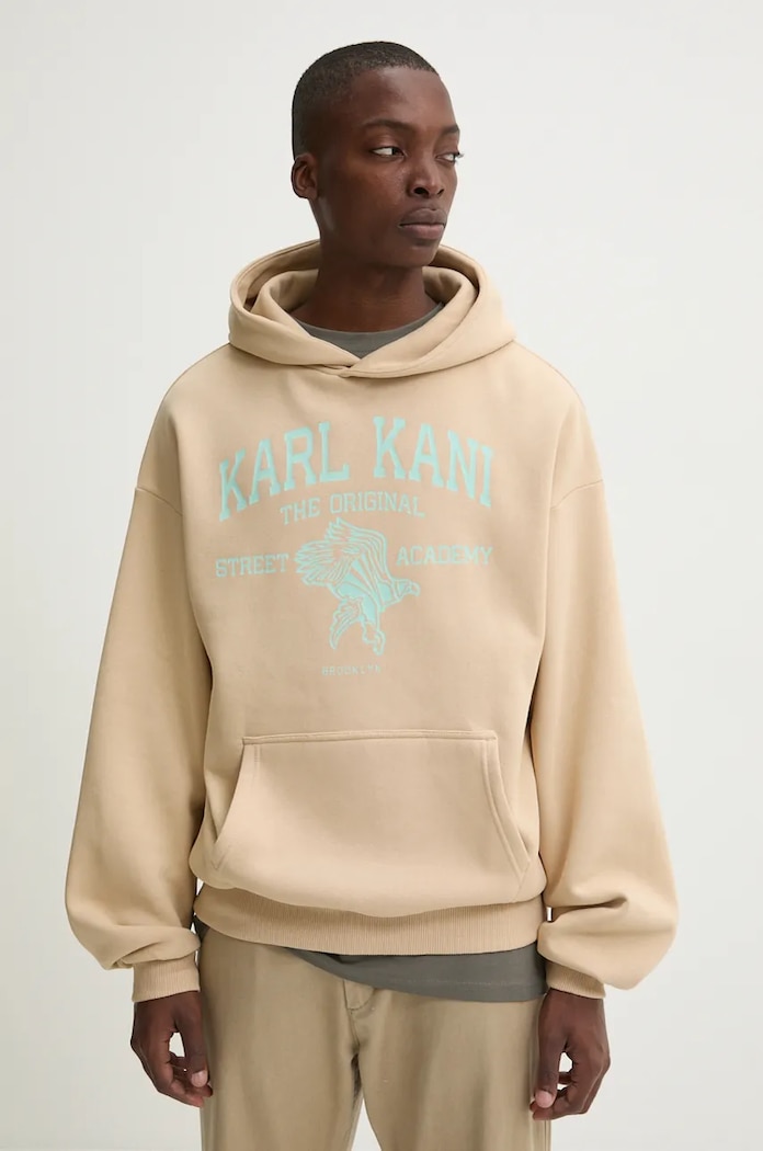 Μπλούζα Karl Kani με κουκούλα μπεζ 60210104