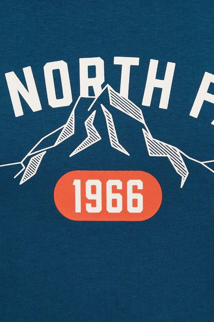 Mikina The North Face Hoodie Varsity Graphic NF0A89DJ1NO1 tyrkysová