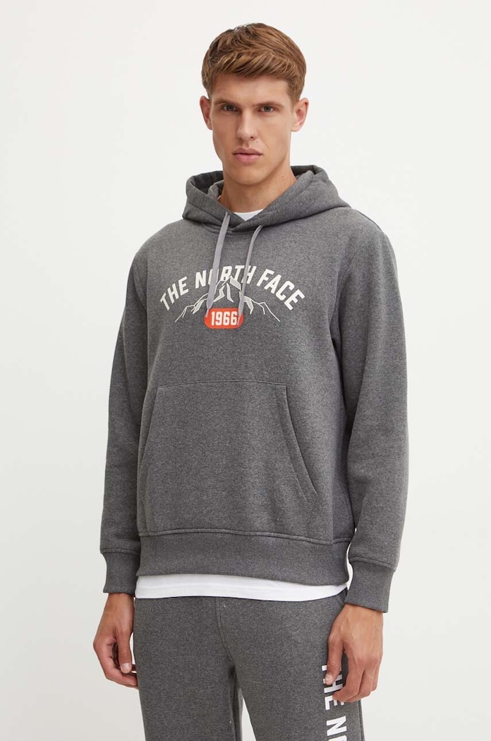 Суичър The North Face Hoodie Varsity Graphic меланж сив NF0A89DJDYY1
