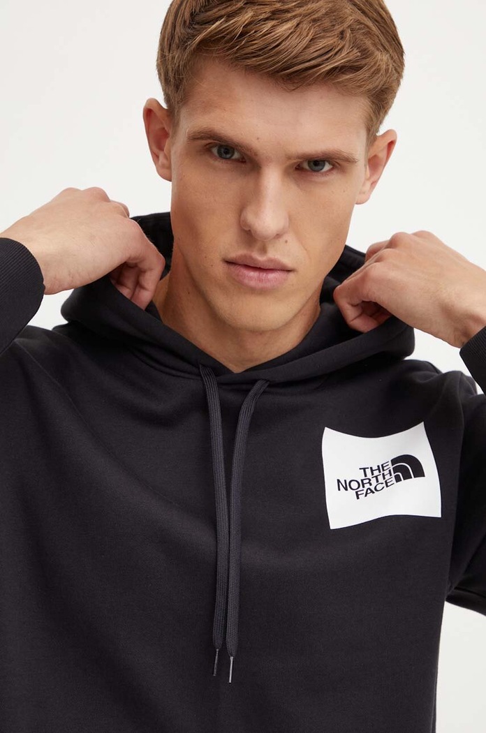 Μπλούζα The North Face Fine Hoodie μαύρο NF0A89EUJK31