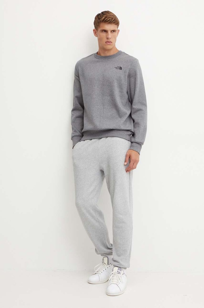 The North Face bluza Simple Dome Crew NF0A89FBDYY1 szary AW25