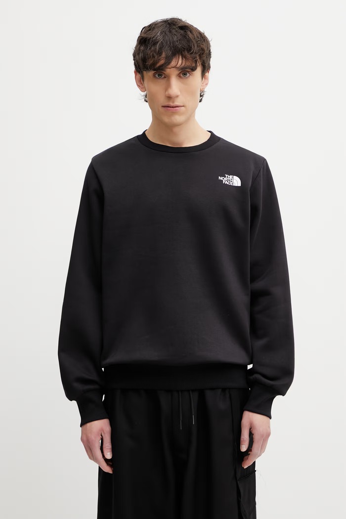Μπλούζα The North Face Simple Dome Crew στάμπα μαύρο NF0A89FBJK31