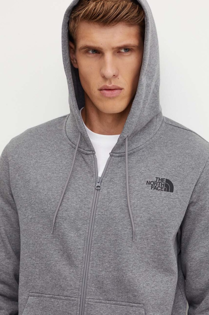 Mikina The North Face Simple Dome Full Zip Hoodie směs šedá NF0A89FDDYY1
