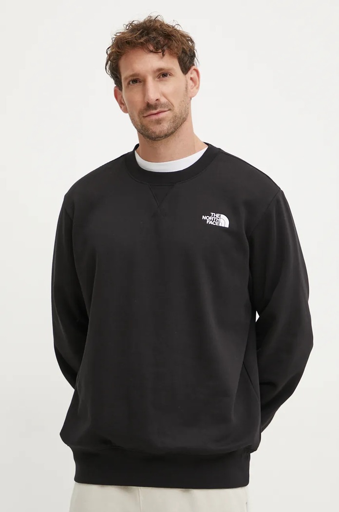 The North Face bluza Essential Crew uni negru NF0A89ETJK31