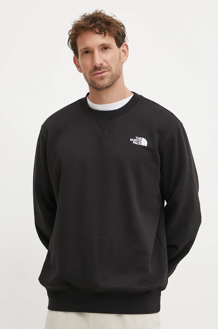 The North Face bluza Essential Crew uni negru NF0A89ETJK31