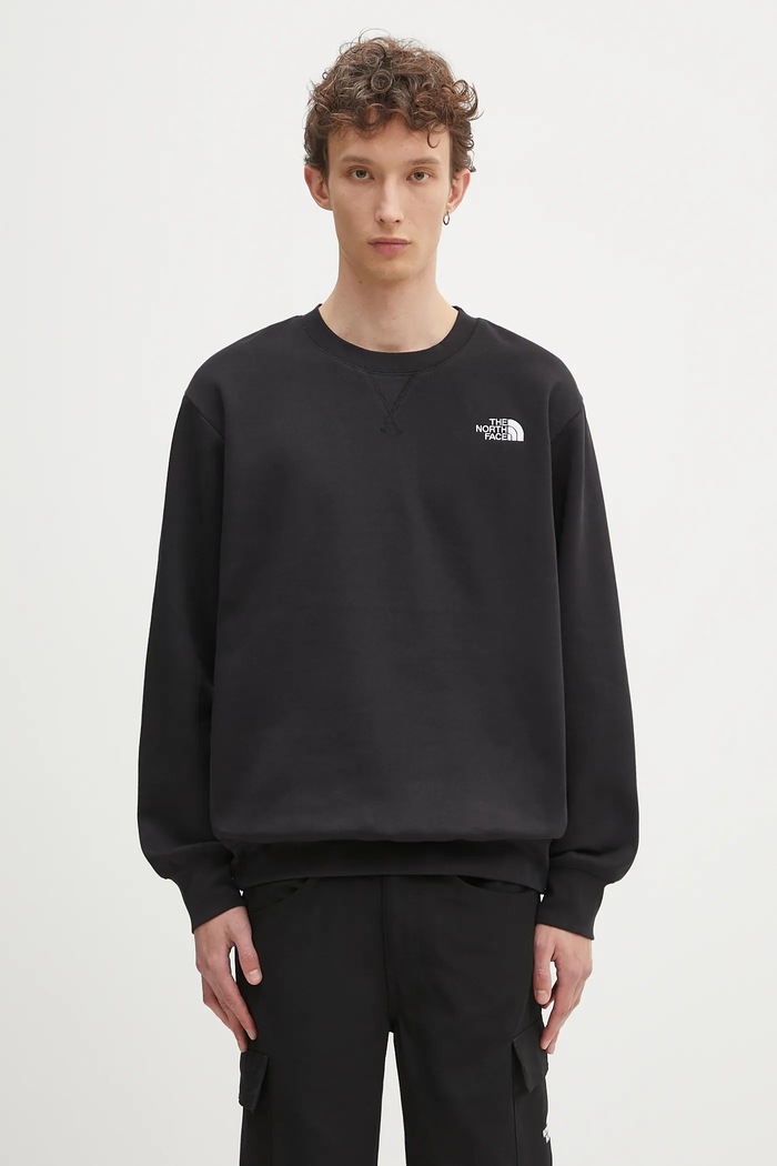 Mikina The North Face Essential Crew hladký černá NF0A89ETJK31
