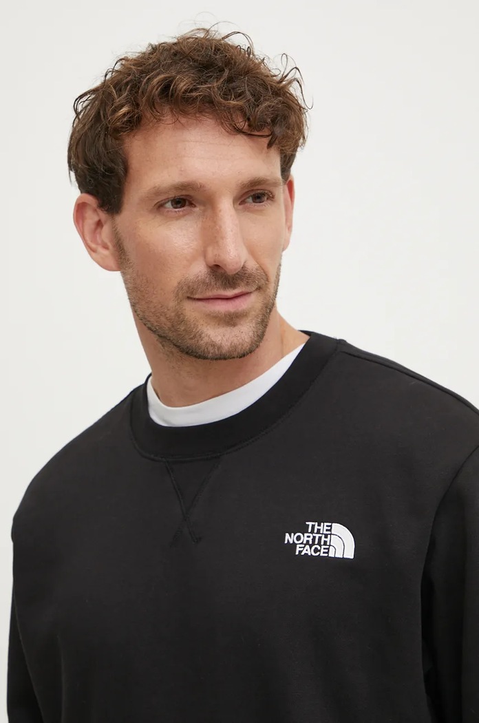The North Face bluza Essential Crew negru NF0A89ETJK31