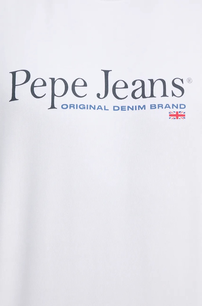 Pepe Jeans bluza bawełniana SEAN PM582699 biały