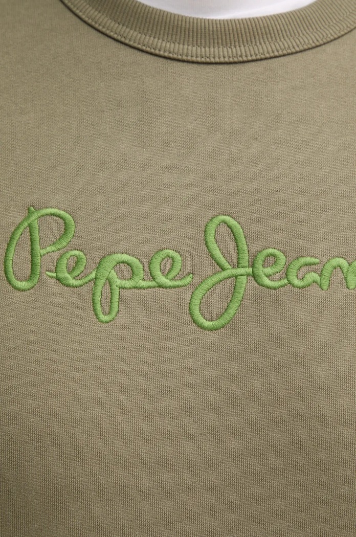 Pepe Jeans bluza bawełniana NEW JOE CREW PM582715 zielony