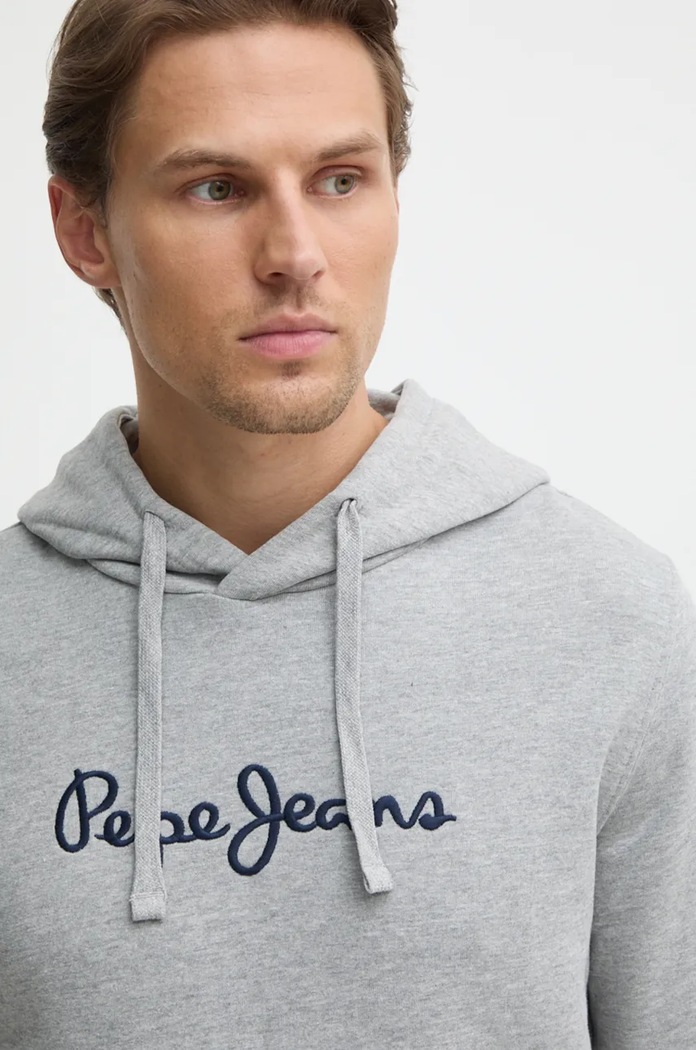 Pamučna dukserica Pepe Jeans NEW JOE HOODIE siva PM582716