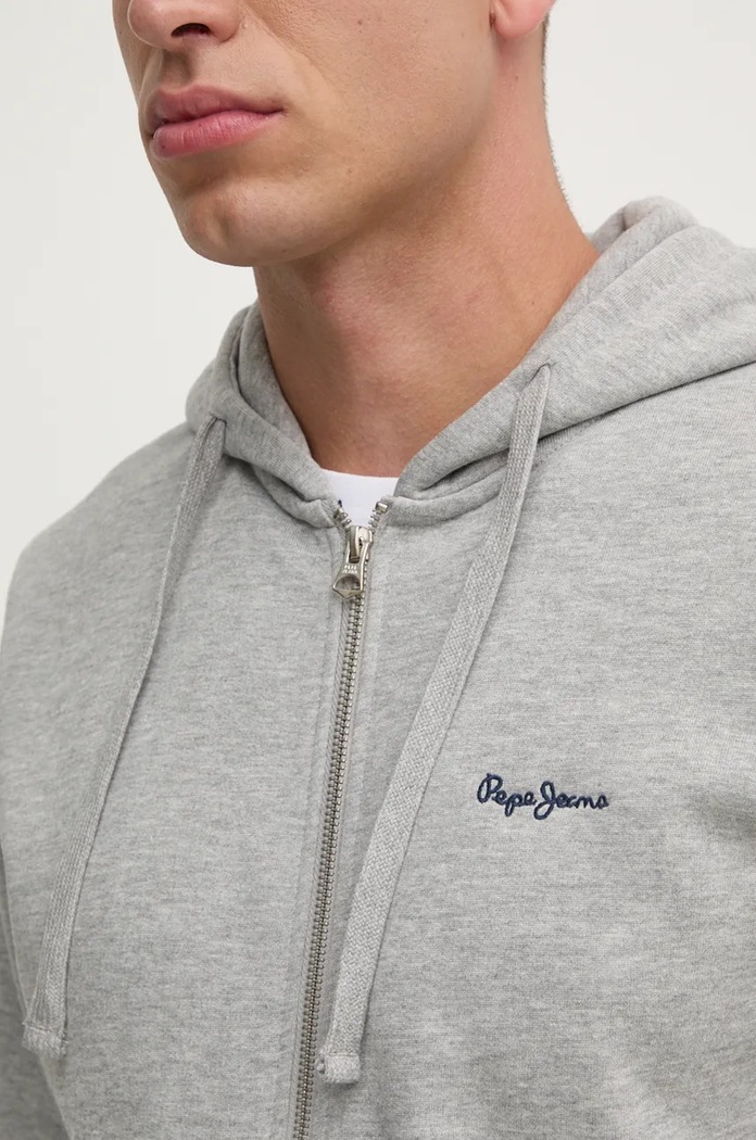 Pepe Jeans bluza bawełniana NEW JOE ZIP PM582717 szary
