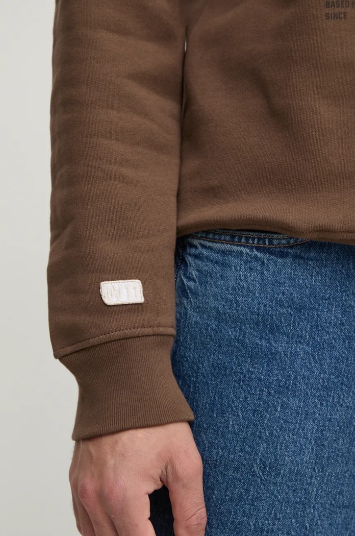 Памучен суичър Pepe Jeans AWEST CREW PM582730 кафяв