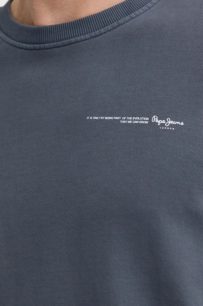 Pepe Jeans bluza bawełniana DAVY CREW PM582740 szary
