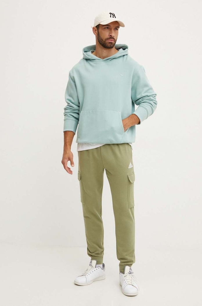 Pamučna dukserica adidas Originals IX9810 zelena AW24