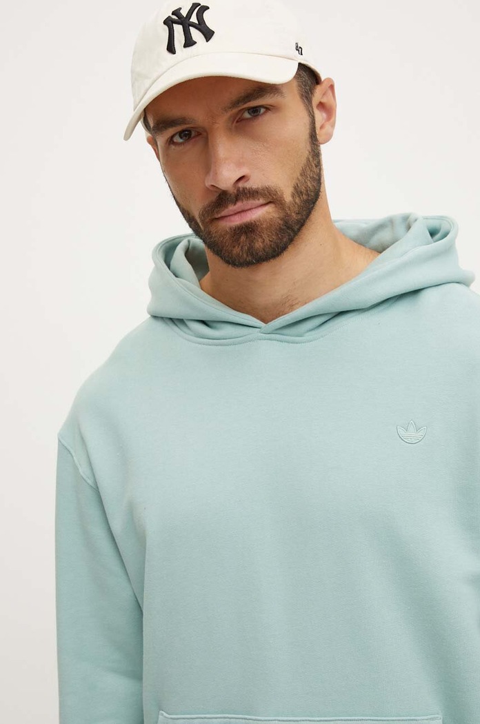 Pamučna dukserica adidas Originals zelena IX9810
