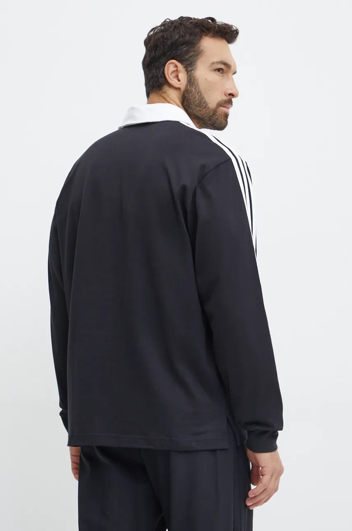 Oblečení Bavlněné tričko s dlouhým rukávem adidas Originals Adicolor IZ4806 černá