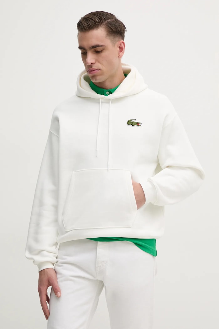 Lacoste cotton sweatshirt cotton white SH2754