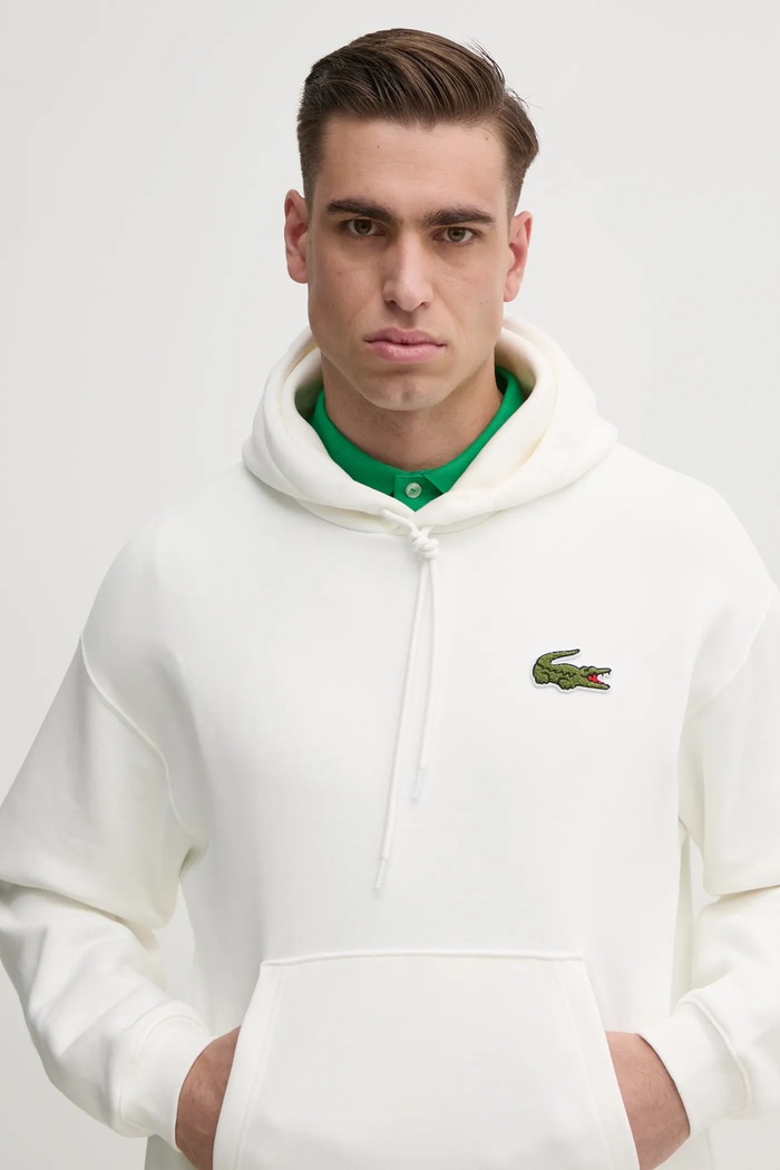 Lacoste cotton sweatshirt white SH2754