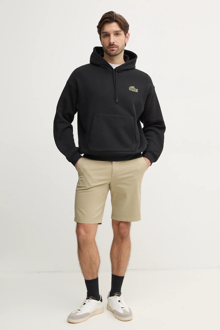 Lacoste bluza bawełniana SH2754 czarny SS25