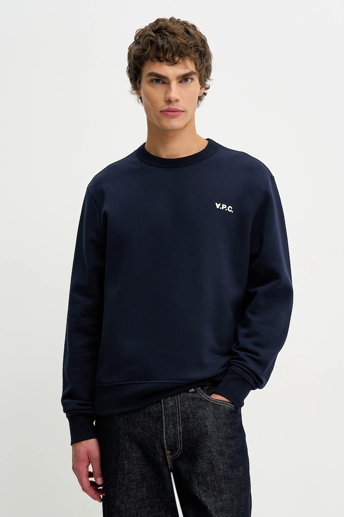 Bavlnená mikina A.P.C. Boxy Petit Vpc bavlna tmavomodrá COHBR.H27916.TIQ