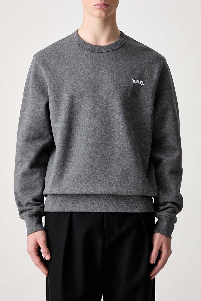 A.P.C. Boxy Petit Vpc кофта оверсайз из хлопка для мужчин серый COHBR.H27916.TPR