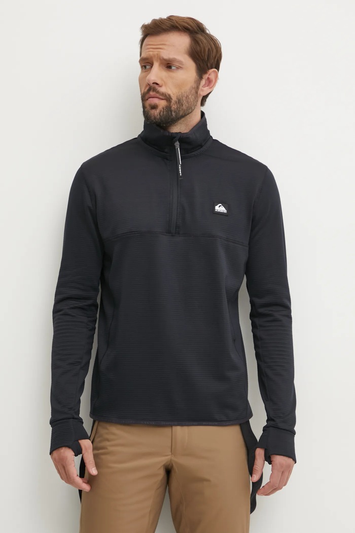 Sportovní mikina Quiksilver Steep Point bez kapuce černá EQYFT04567