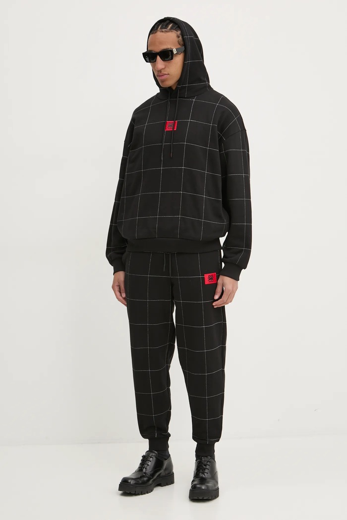 HUGO bluza bawełniana x RACING BULLS 50530057 czarny AW24