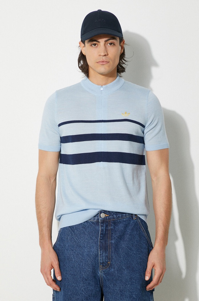 adidas Originals wool t-shirt Premium Top regular blue IY9956