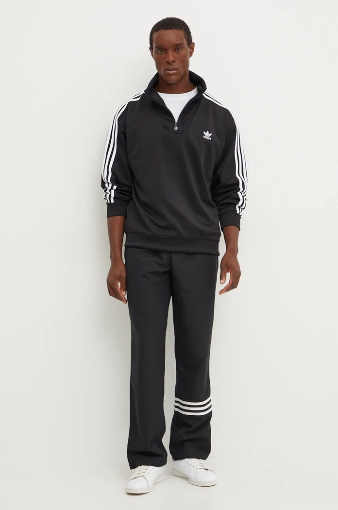 Mikina adidas Originals Funnelneck Tracktop IZ4803 černá AW24