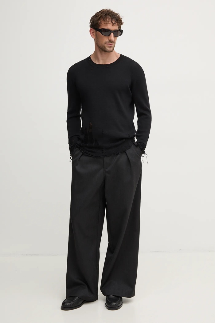 MM6 Maison Margiela maglione in lana SH2HL0016.M13070 nero AW24