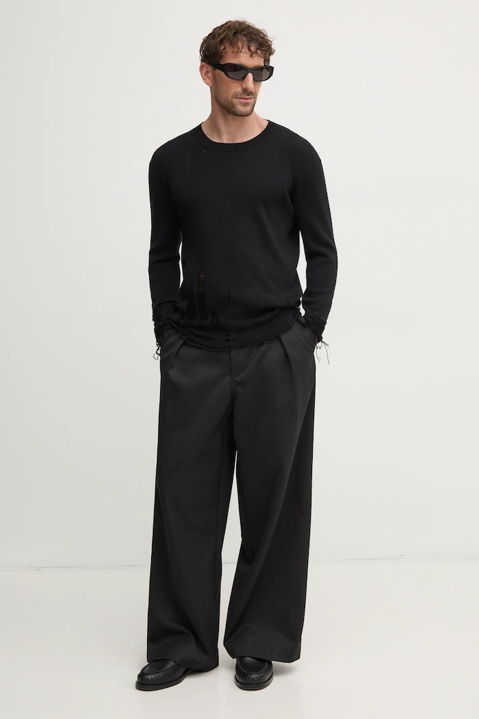MM6 Maison Margiela maglione in lana SH2HL0016.M13070 nero AW24
