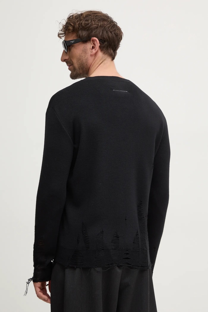 Abbigliamento MM6 Maison Margiela maglione in lana SH2HL0016.M13070 nero