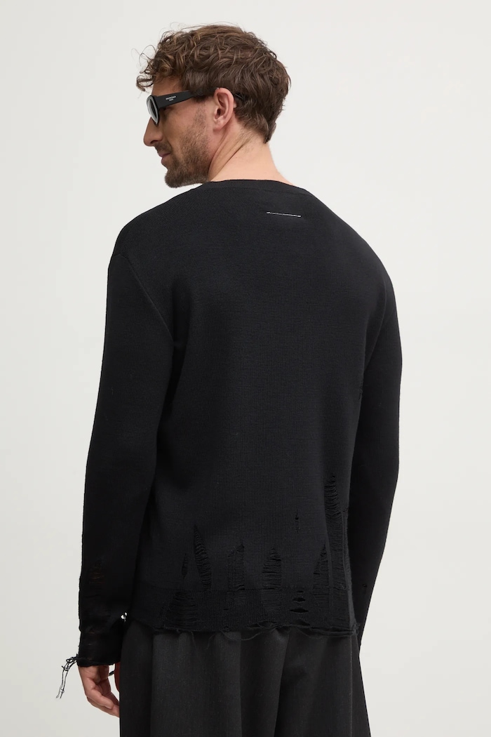 Abbigliamento MM6 Maison Margiela maglione in lana SH2HL0016.M13070 nero