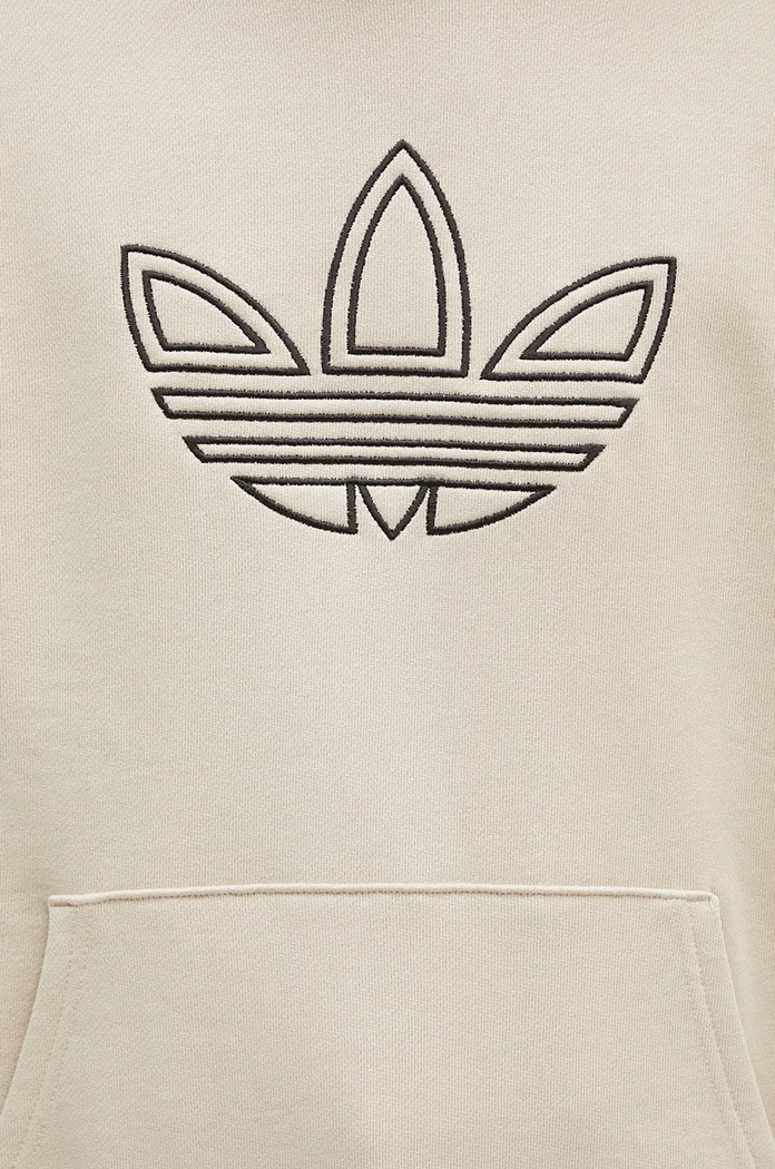 adidas Originals cotton sweatshirt Outline Hoodie beige JJ1505