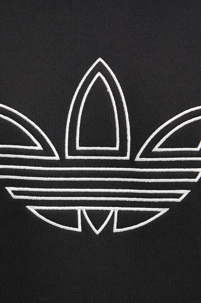adidas Originals hanorac de bumbac Outline Hoodie JJ1506 negru