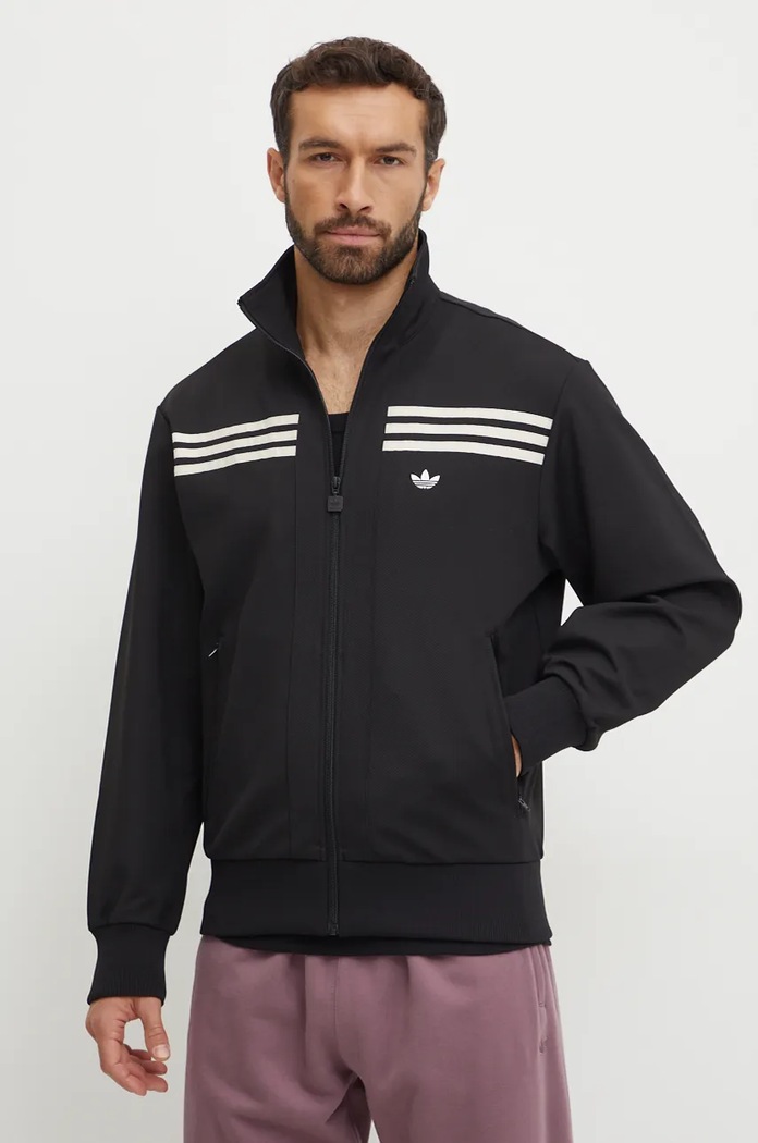 Mikina adidas Originals 70s Track Top bez kapuce černá JN5962