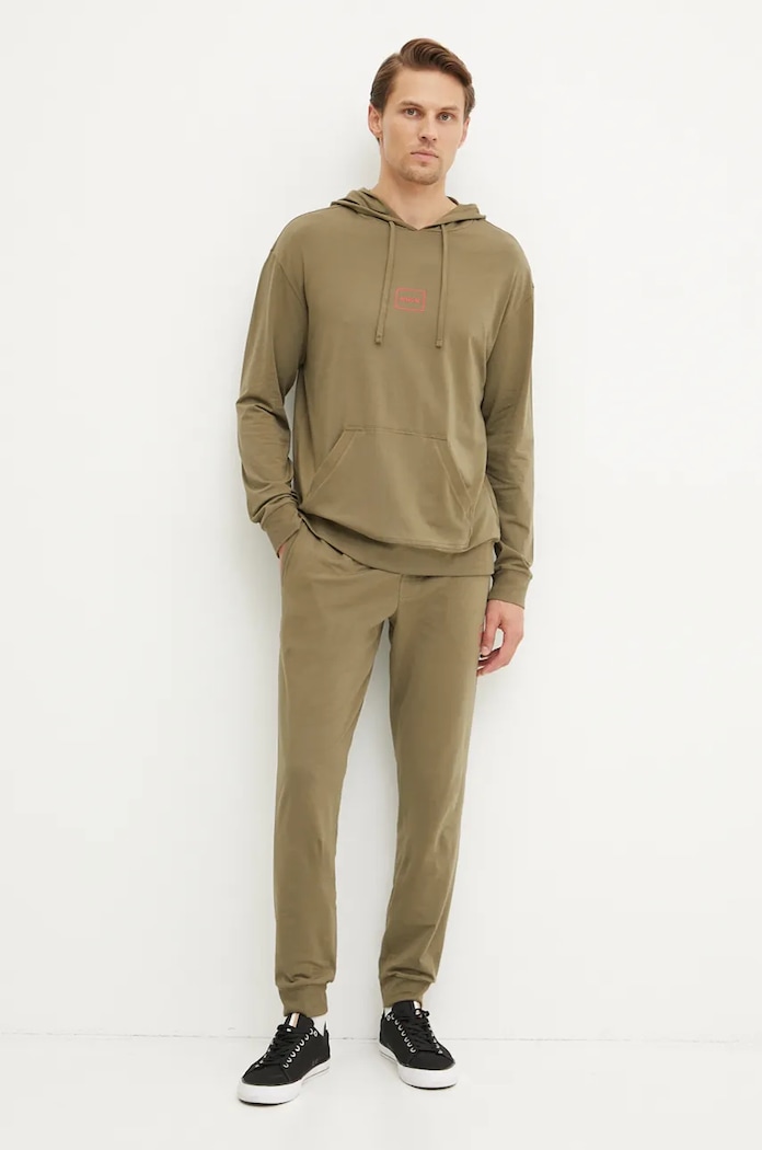 Pulover lounge HUGO 50525244 zelena SS25