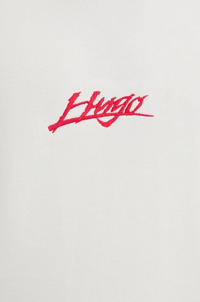 HUGO bluza bawełniana 50521070 beżowy